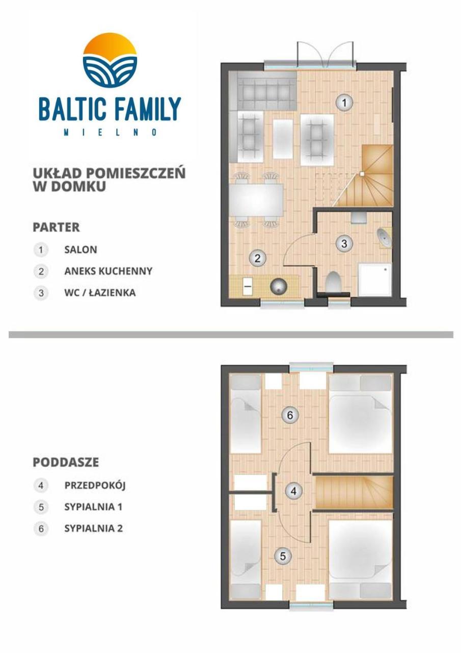 Domki Baltic Family Basen Kidsclub Rowery Mielno  Eksteriør bilde